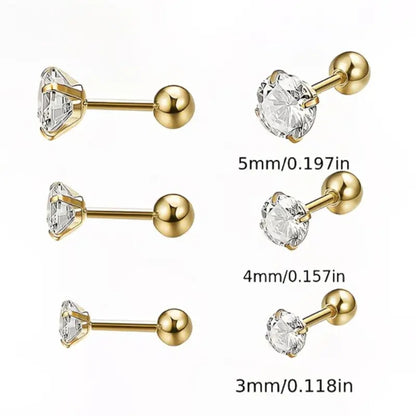 Round Ball Zirconia Stud
