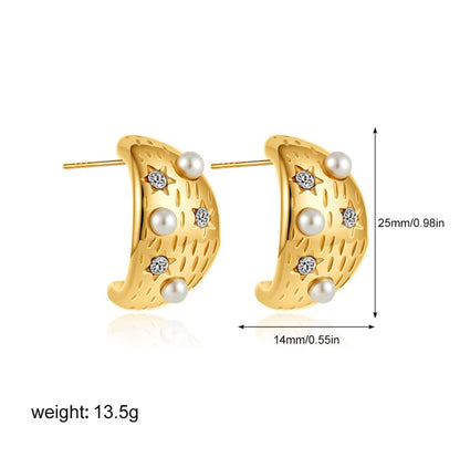 Pearl & Crystal Stud Earrings