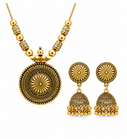 Zariya Oxidized Set (Silver n Golden)