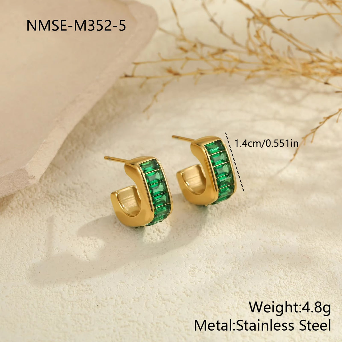 Crystal boxy Earrings