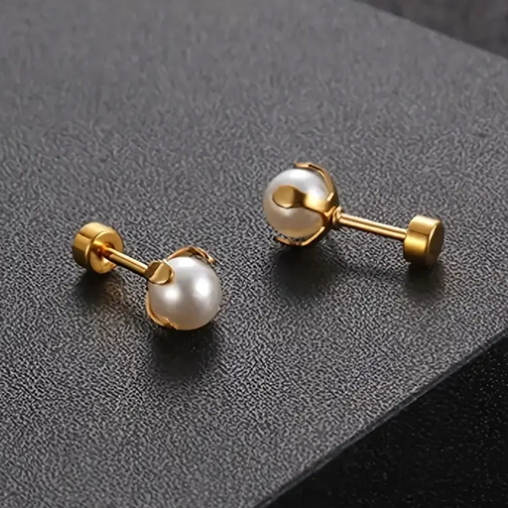 Pearl Studs Earrings (Stainless steel)