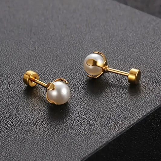 Pearl Studs Earrings (Stainless steel)