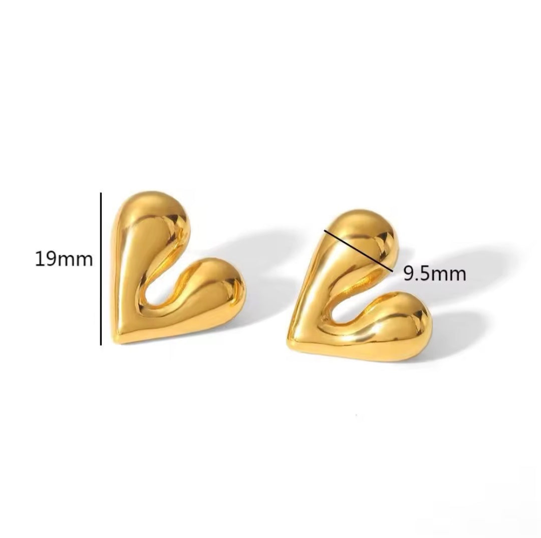 Heart Hoops Earrings