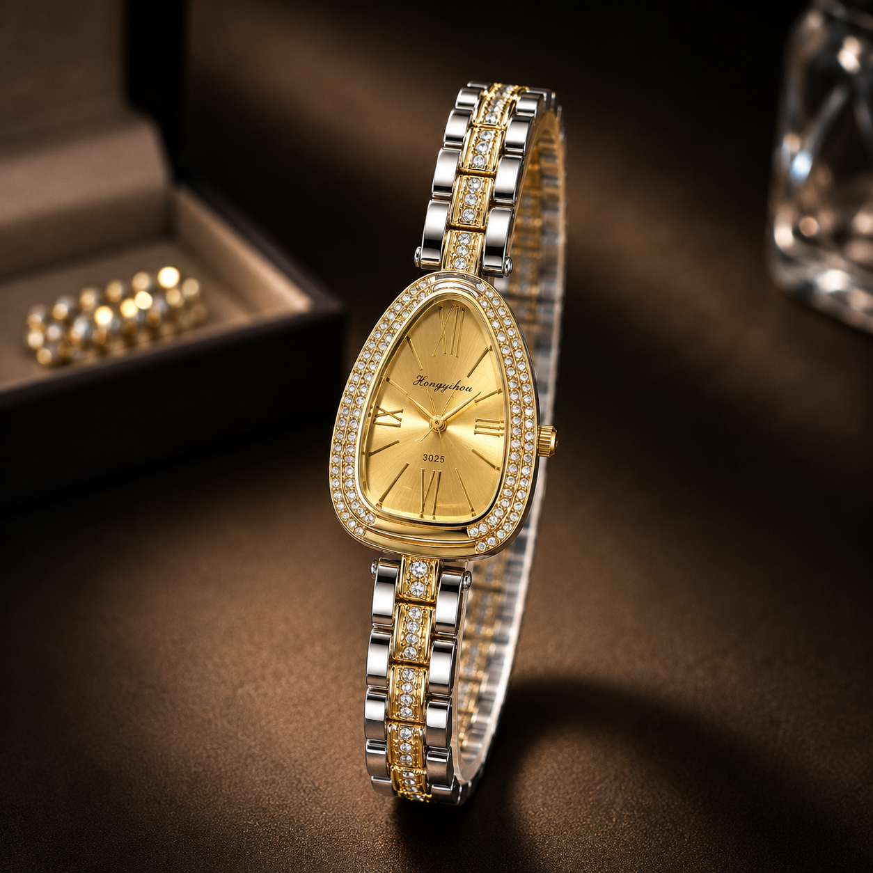 Serpanti Dual Tone Strap Watch