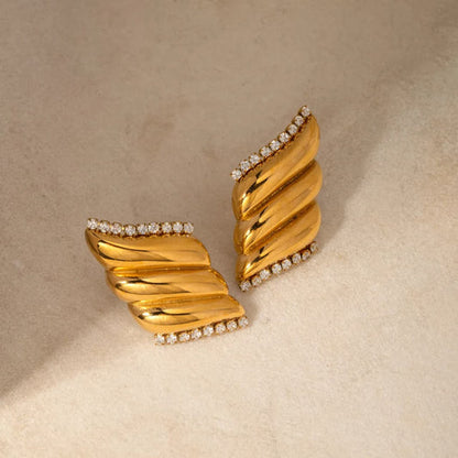 Glided Rhinestone Earring