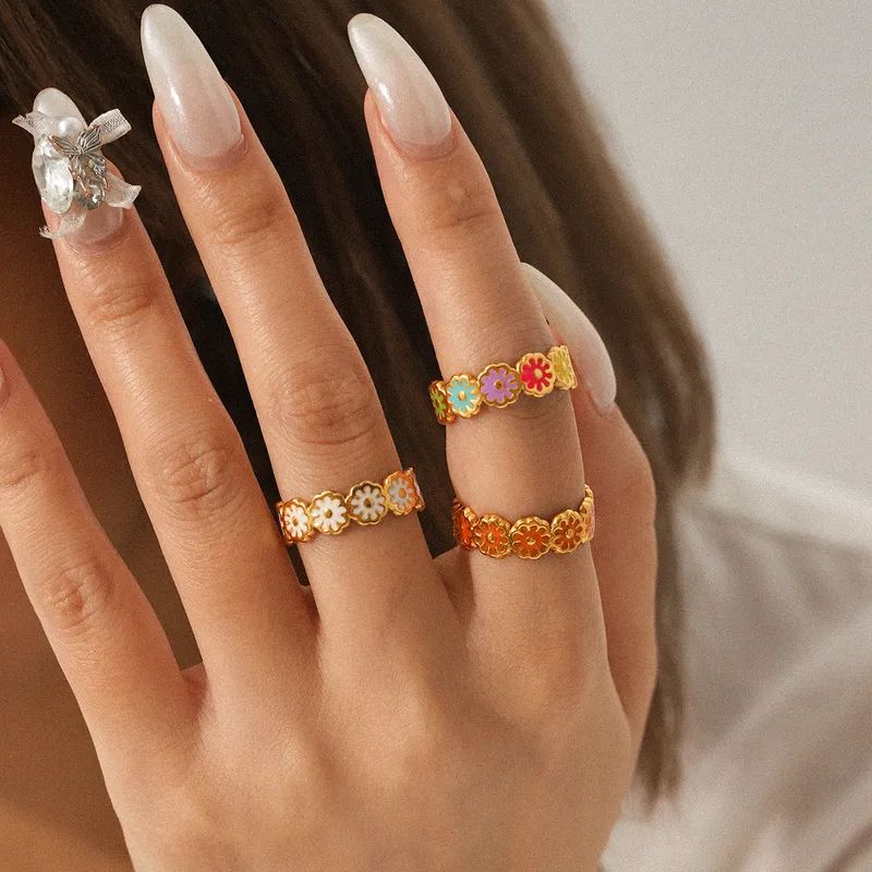 Multi Floral Ring