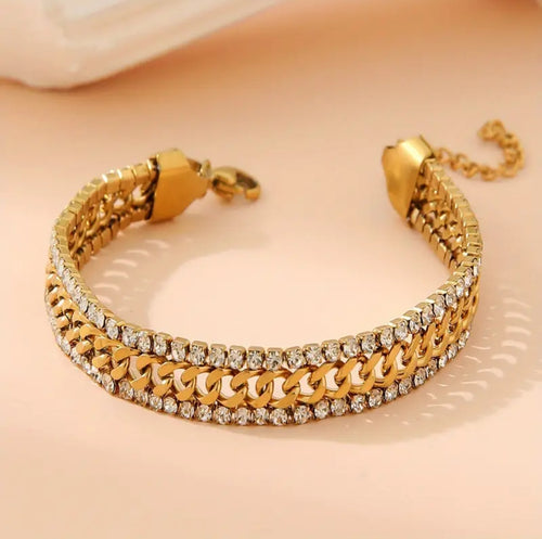 1Pc Bracelet Dual Side Zirconia