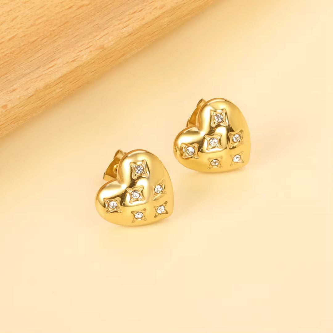 Heart Diamond Earrings