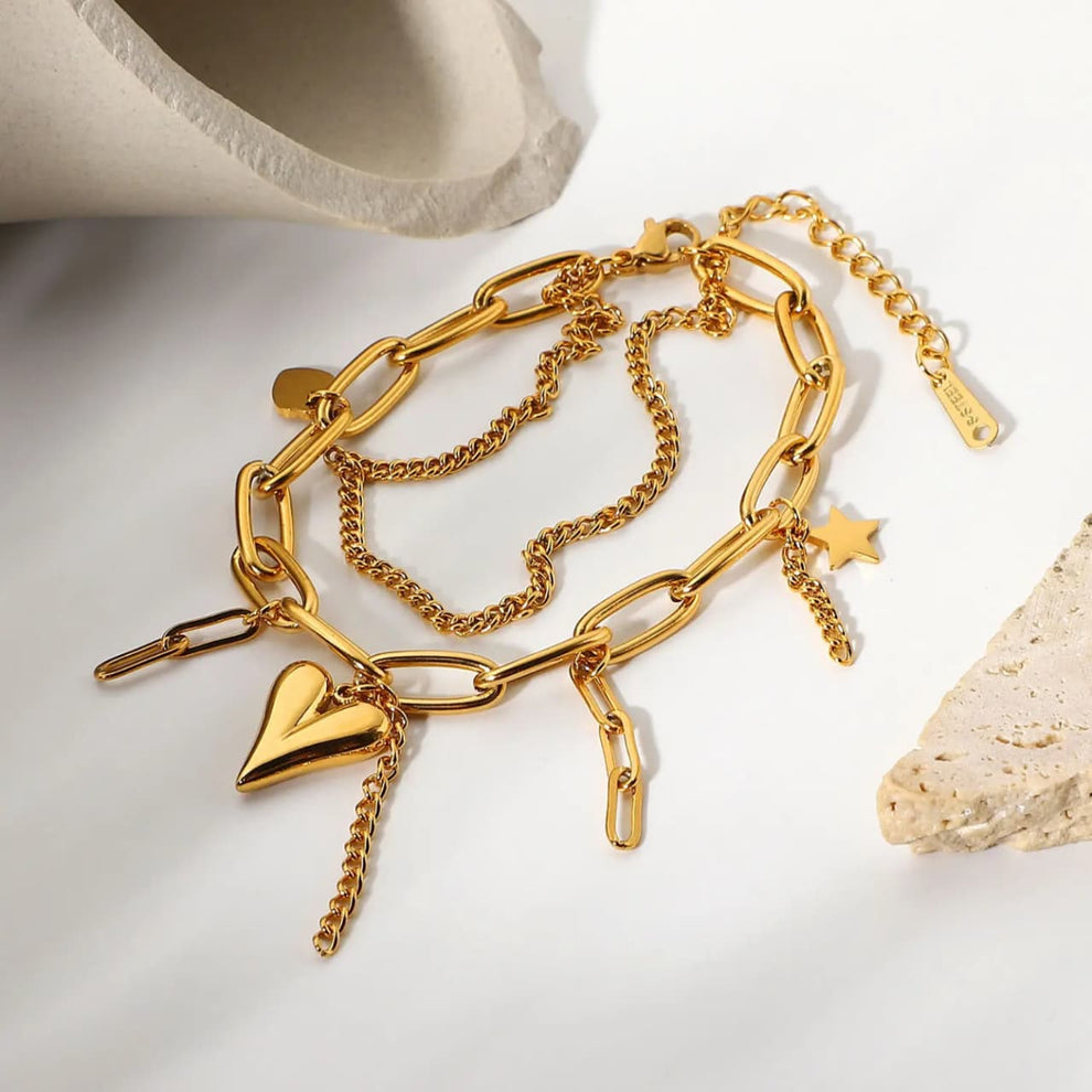 Heart Charm Bracelet