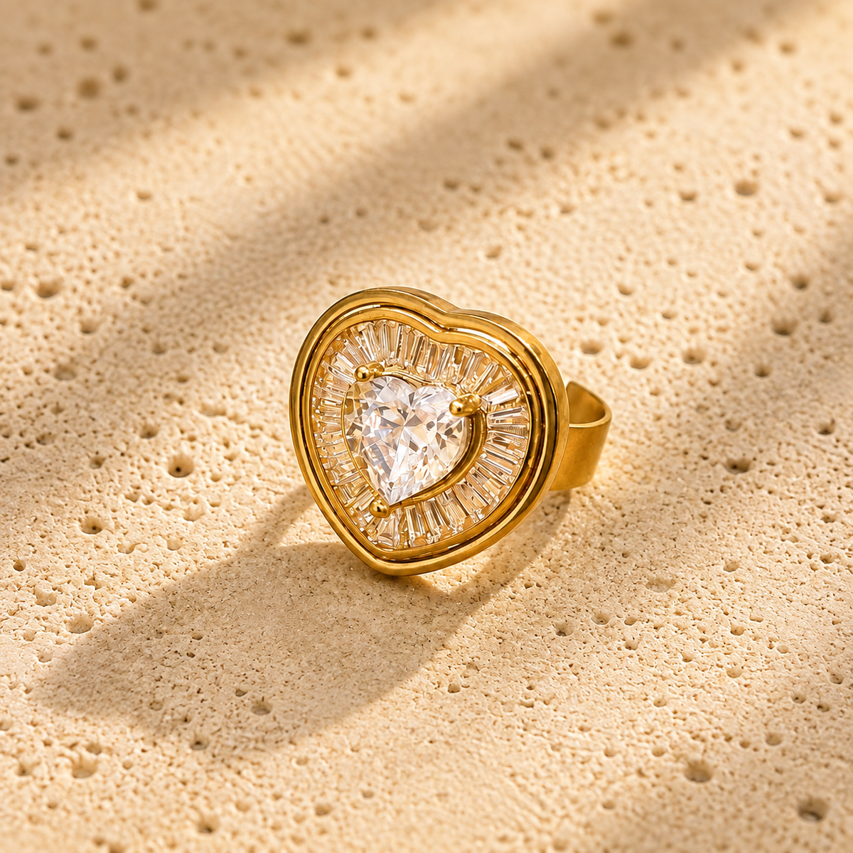 Dawn Heart Ring (Adjustable)