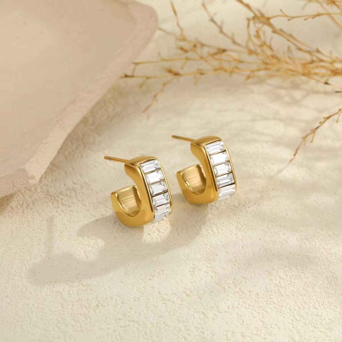 Crystal boxy Earrings