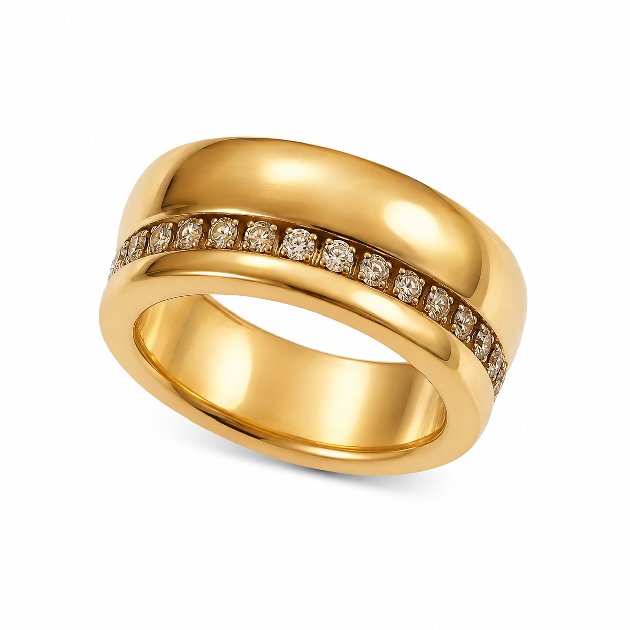 Groove Crystal Ring