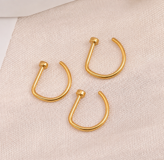 D-Shape Nosering (3 Pcs Golden)