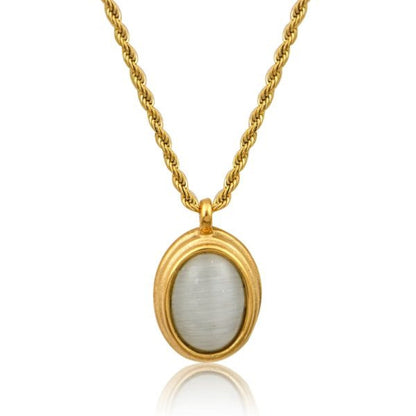 Amelia Snake Necklace (White)
