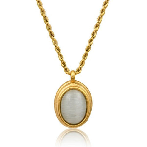 Amelia Snake Necklace (White)