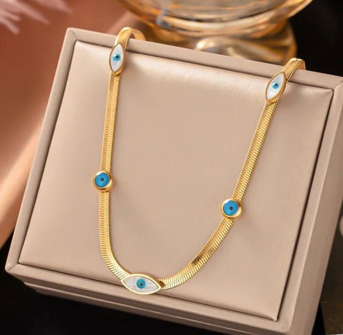 Evil Eye Snake Chain