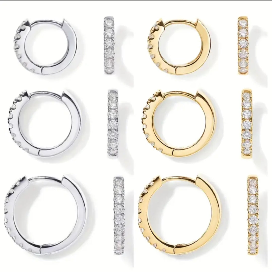Round Zirconia Hoops (Alloy)