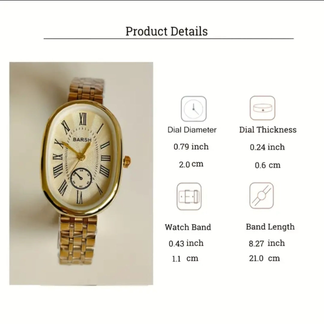 Oval Watch Gold