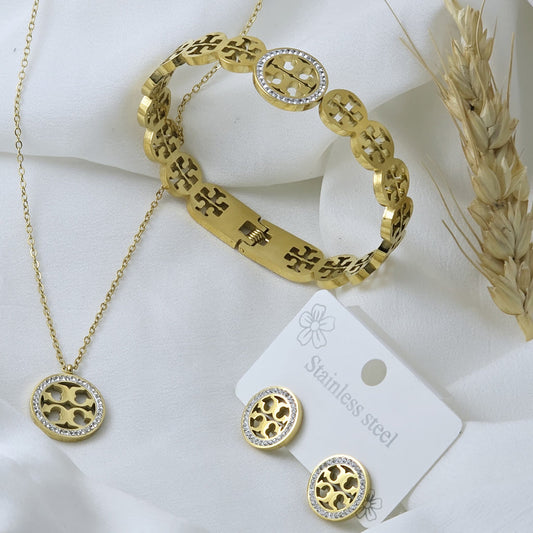 Tory Zircon Set  (Anti Tarnish)