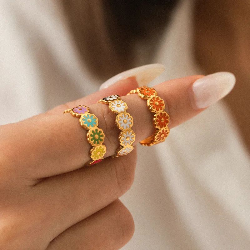 Multi Floral Ring