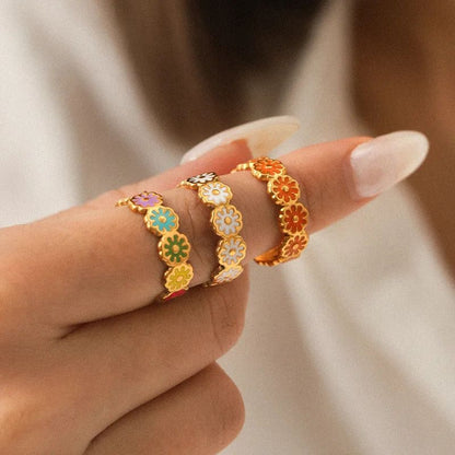 Multi Floral Ring