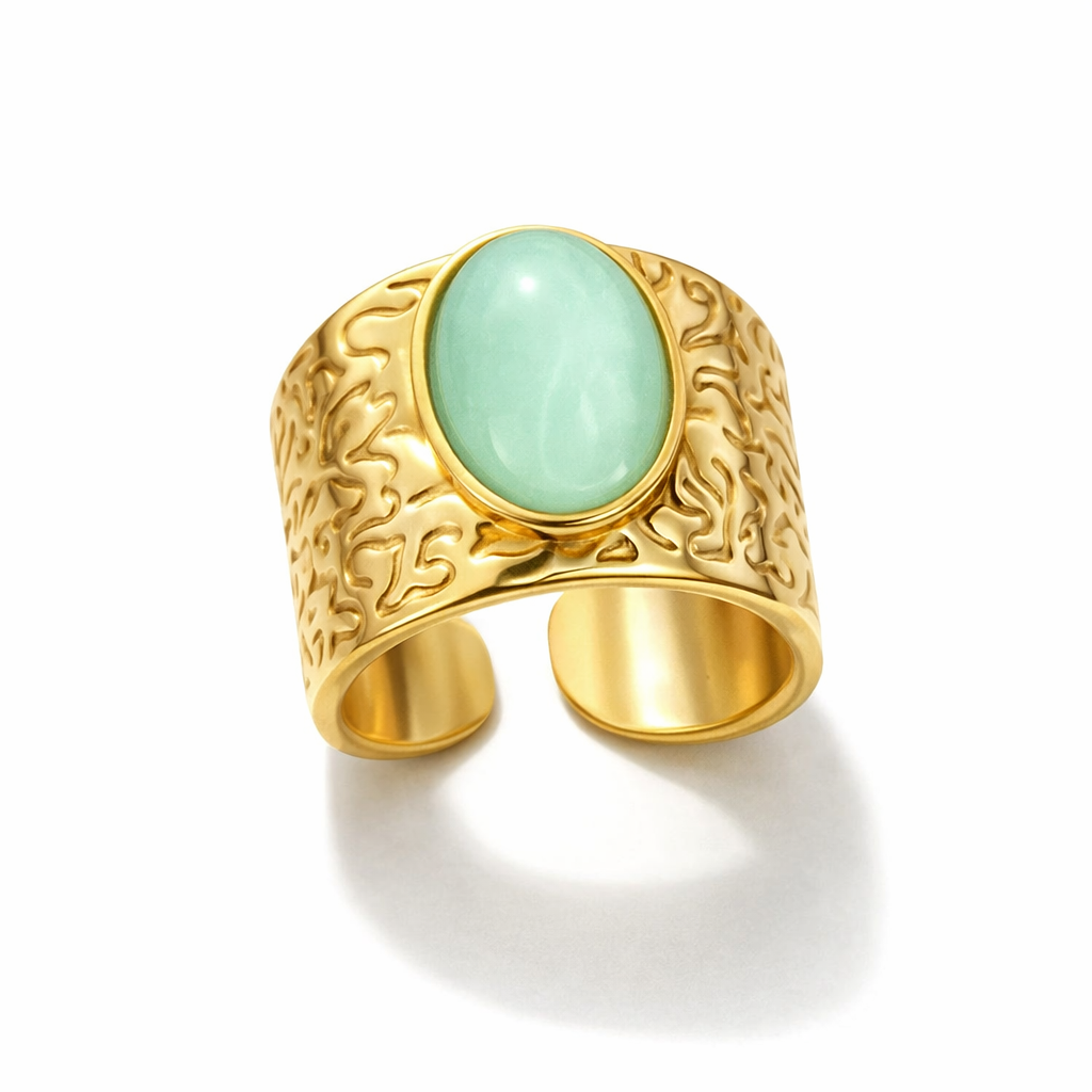 Bulky Stone Ring (Sky)