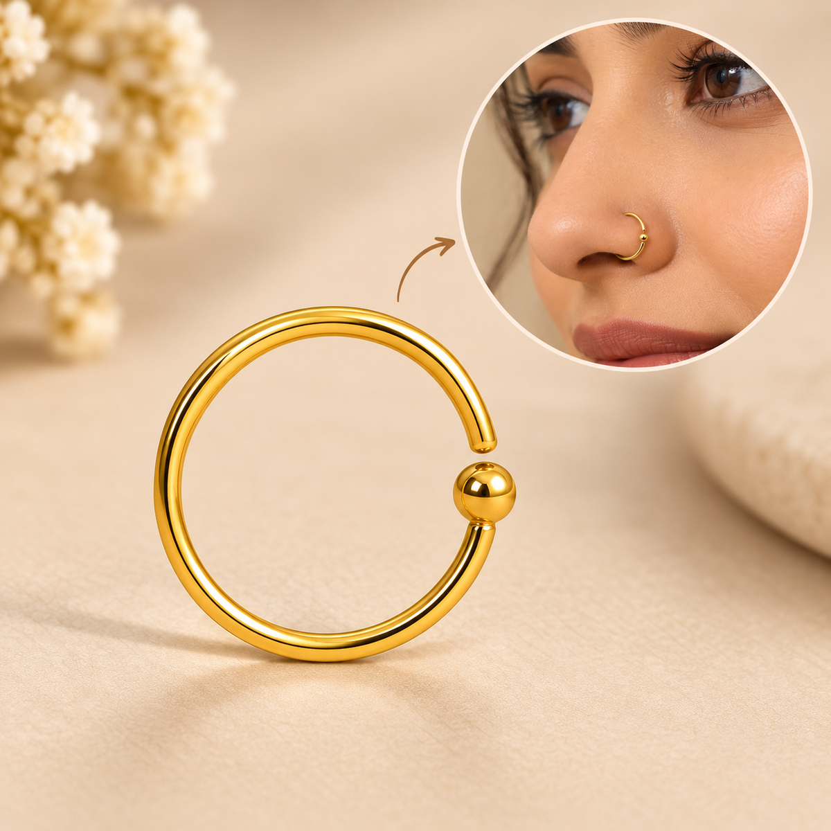 Ball Head NoseRing (2 Pcs)
