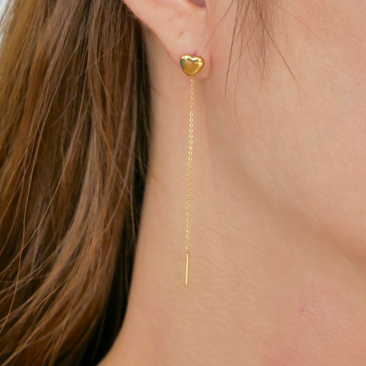 Needle Heart Earrings