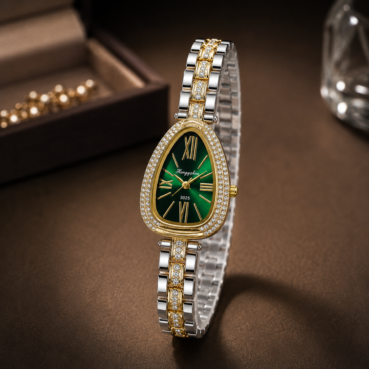 Serpanti Emerald Dual Tone Strap Watch