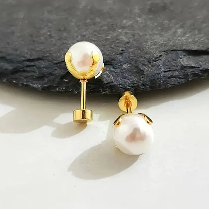 Pearl Studs Earrings (Stainless steel)