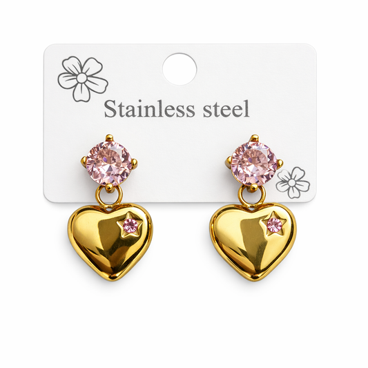 Diamond Pink Earrings