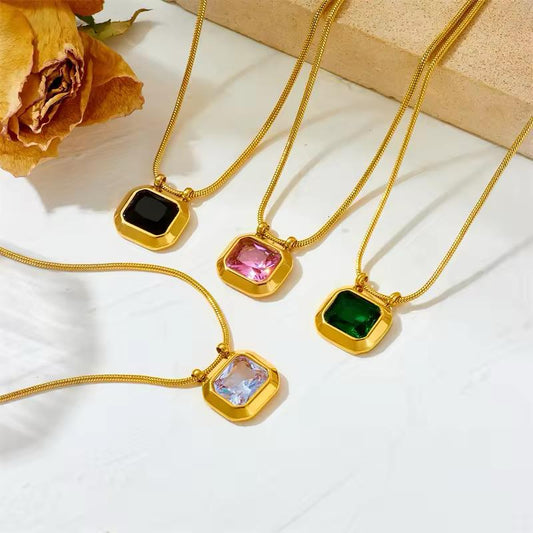 Square Necklace Multi