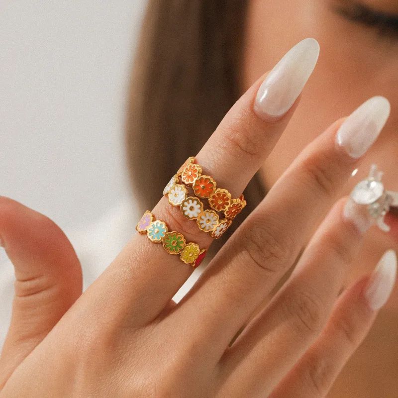 Multi Floral Ring