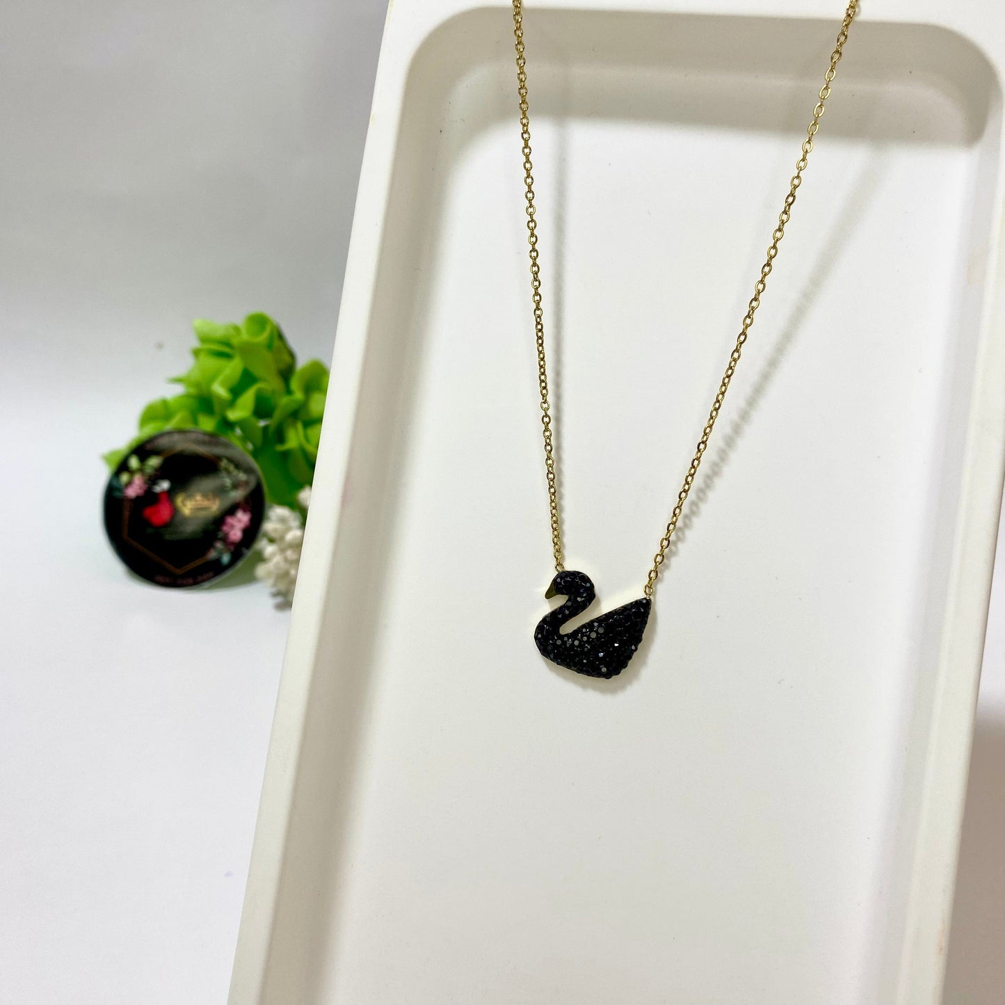Swan Black Zircon Set
