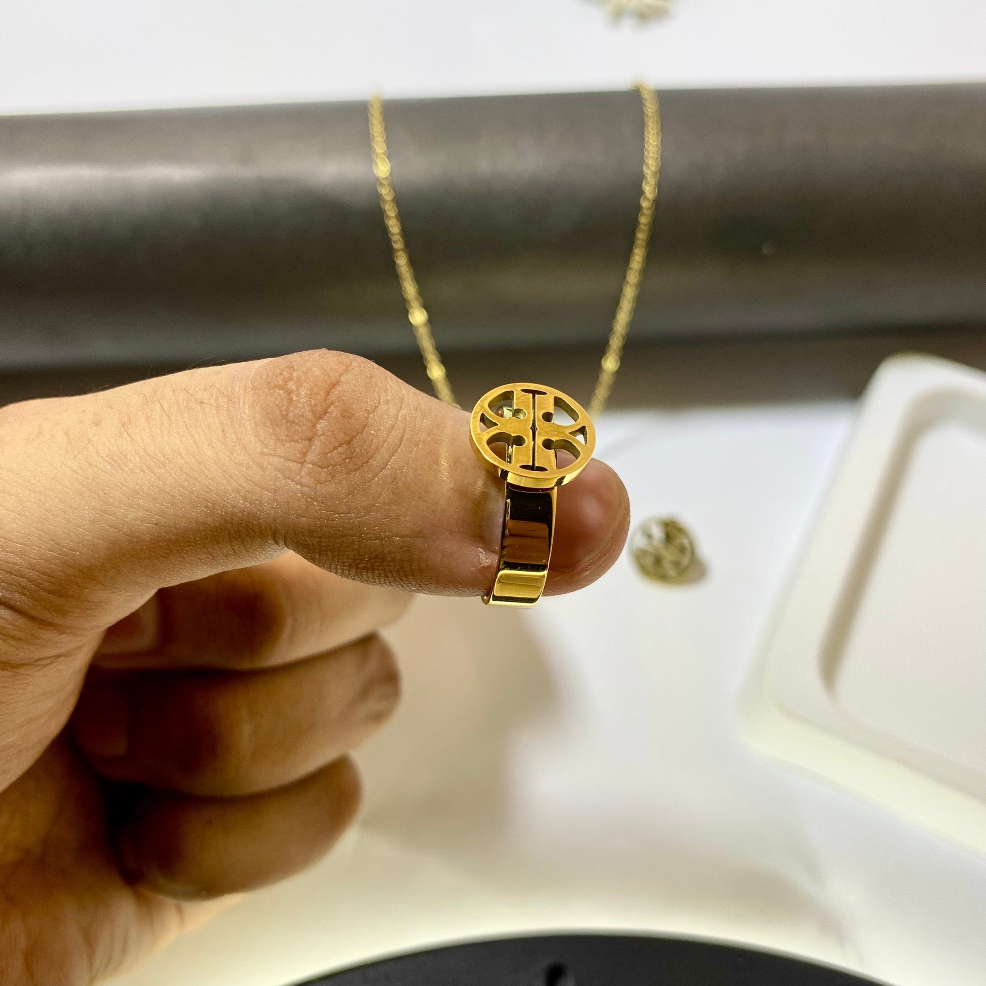Tory Burch Ring with Engraved Logo